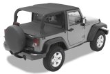 Bestop 07-09 Jeep Wrangler JK 2-Door Header Safari Bikini (Black Diamond) thumbnail 1