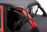 Bestop 18-23 Jeep Wrangler JL 4-Door Header Safari Cable Style Bikini (Black Diamond) thumbnail 3