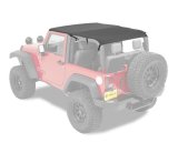 Bestop 10-18 Jeep Wrangler JK 2-Door Header Safari Cable Style Bikini (Black Diamond) thumbnail 1