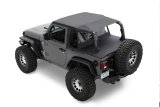 Bestop 18-23 Jeep Wrangler JL 2-Door Header Safari Cable Style Bikini (Black Diamond) thumbnail 1