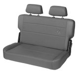 Bestop N-Tumble Seat - 55-83 Jeep Cj5 Rear Trailmax II Fold (Center Fabric Insert Charcoal/Gray) thumbnail 1