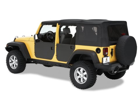 Bestop 07-18 Jeep Wrangler JK 4-Door Element Panels (Rear Doors Black) thumbnail 1