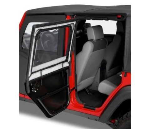 Bestop 07-18 Jeep Wrangler JK 4-Door Element Upper Doors (Rear Doors Black Twill)