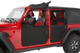 Bestop 20-26 Jeep Gladiator / 18-26 Wrangler JL Full Fabric Doors (Rear Black Twill) thumbnail 3