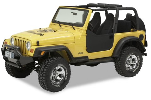 Bestop 97-06 Jeep Wrangler TJ Lower Fabric Doors (Black Diamond) thumbnail 1