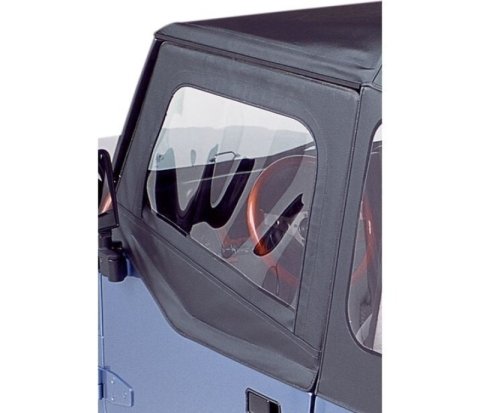Bestop 88-95 Jeep Wrangler YJ Upper Fabric Doors (Square Upper Rear Corner Black Crush) thumbnail 1