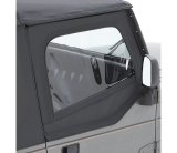 Bestop 88-95 Jeep Wrangler YJ Upper Fabric Doors (Square Upper Rear Corner Black Denim) thumbnail 1