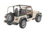 Bestop 97-06 Jeep Wrangler TJ Upper Fabric Doors (Spice) thumbnail 1
