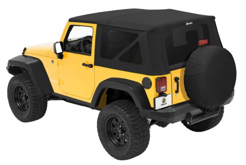 Bestop 10-18 Jeep Wrangler JK 2-Door Rep A-Top (Blk Diamond Sailcloth Tinted Windows No Door Skins) thumbnail 1