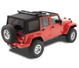 Bestop 07-09 Jeep Wrangler JK 4-Door Replace A-Top (Prem Blk Twill Tinted Windows No Door Skins ) thumbnail 1