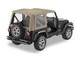 Bestop 97-02 Jeep Wrangler TJ Replace A-Top (Dark Tan Clear Windows No Door Skins Included) thumbnail 1