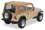 Bestop 88-95 Jeep Wrangler YJ Replace A-Top (Spice Sailcloth Clear Windows Upper Door Skins ) thumbnail 1