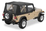 Bestop 88-95 Jeep Wrangler YJ Replace A-Top (Blk Sailcloth Clear Windows Upper Door Skins ) thumbnail 1