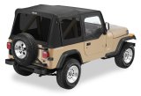 Bestop 88-95 Jeep Wrangler YJ Replace A-Top (Blk Sailcloth Tinted Windows Upper Door Skins ) thumbnail 1