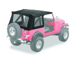 Bestop 76-86 Jeep Cj7 / 87-95 Wrangler YJ Supertop Classic Skin (Black Denim Clear Windows) thumbnail 1