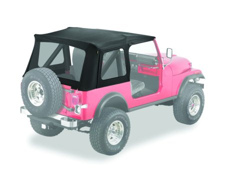 Bestop 76-86 Jeep Cj7 / 87-95 Wrangler YJ Supertop Classic Skin (Black Denim Clear Windows)