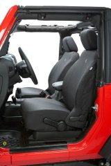 Bestop 20-23 Jeep Gladiator / 18-2023 Wrangler JL 4-Door Front Seat Covers (Black Diamond) thumbnail 3