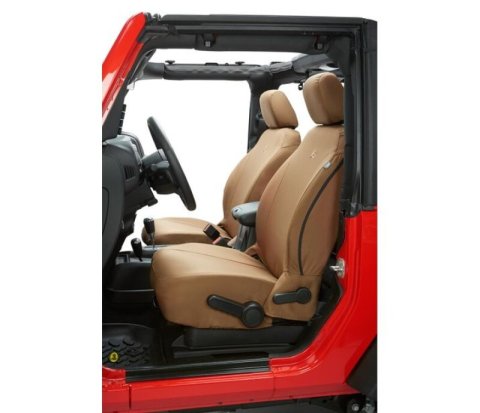 Bestop 07-12 Jeep Wrangler JK Front Seat Covers (Tan) thumbnail 1