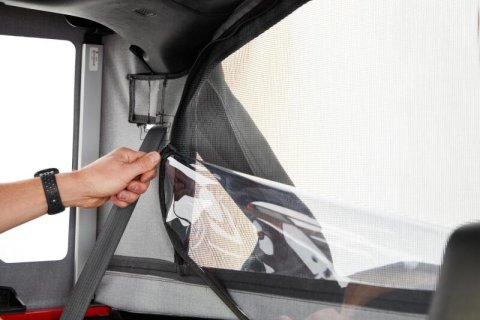 Bestop 18-26 Jeep Wrangler JL 4-Door Halftop Soft Top (Black Diamond) thumbnail 1