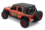 Bestop 18-23 Jeep Wrangler JL 4-Door Halftop Conversion Kit (Premium Black Twill) thumbnail 1