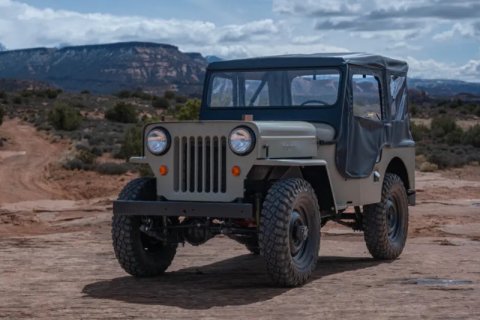 Bestop Jeep 53-64 Cj3B Tigertop (Black Crush) thumbnail 1