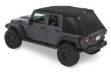 Bestop 07-18 Jeep Wrangler JK 4-Door Jeep Trektop Glide (Premium Black Twill) thumbnail 1