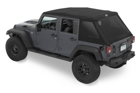 Bestop 07-18 Jeep Wrangler JK 4-Door Jeep Trektop Glide (Premium Black Twill)