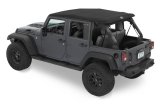 Bestop 07-18 Jeep Wrangler JK 4-Door Jeep Trektop Glide (Premium Black Twill) thumbnail 2