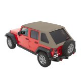 Bestop 07-18 Jeep Wrangler JK 4-Door Trektop Glide (Pebble Beige) thumbnail 1