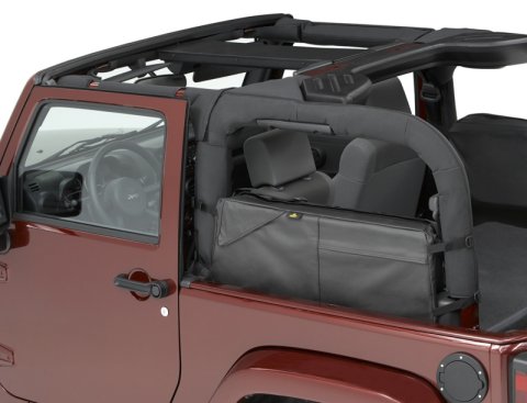 Bestop 07-18 Jeep Wrangler Jeep JK / 18-26 Jeep JL 2-Door Roughrider Saddlebag/Duffle thumbnail 1