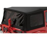 Bestop 07-18 Jeep Wrangler JK 4-Door (Prem Blk Twill Supertop 54823 or Rep-A-Top 79847 Window Set thumbnail 1