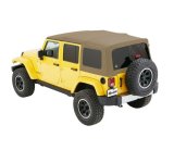 Bestop 07-18 Jeep Wrangler JK 4-Door Window Set (Pebble Beige Twill) thumbnail 1