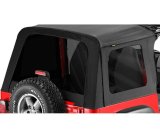 Bestop 76-86 Jeep Cj7 / 87-95 Wrangler YJ Window Set (Sunrider Black Denim) thumbnail 1