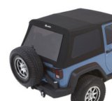 Bestop 07-18 Jeep Wrangler JK 2-Door Window Set (Premium Black Twill Fits Trektop 54922) thumbnail 1
