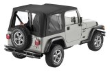 Bestop 03-06 Jeep Wrangler TJ Replace A-Top (Blk Diamond Sailcloth Clear Windows No Door Skins ) thumbnail 1