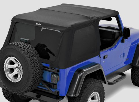 Bestop 97-06 Jeep Wrangler TJ A-Top Trektop (Prem Blk Twill Tinted Windows No Door Skins) thumbnail 1