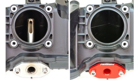 PERRIN 22-26 Subaru WRX / 20-26 Ascent & OBXT & Legacy XT Low Profile Intake Return Nozzle - Red thumbnail 3