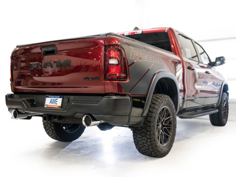 AWE Tuning 2025+ RAM 1500 3.0TT Rebel 0FG Cat-Back Exhaust w/ Chrome Silver Tips thumbnail 4
