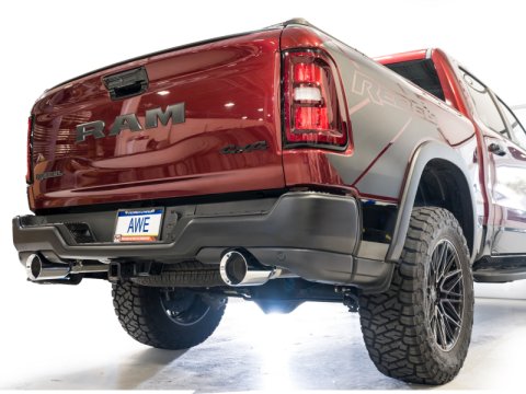 AWE Tuning 2025+ RAM 1500 3.0TT Rebel 0FG Cat-Back Exhaust w/ Chrome Silver Tips thumbnail 9