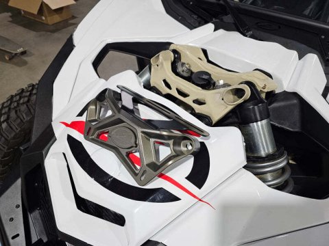 Elektric Offroad 2017+ Can Am X3 Maverick Front Shock Mount Brace W/ Light Mount Anodized Gun Metal thumbnail 2