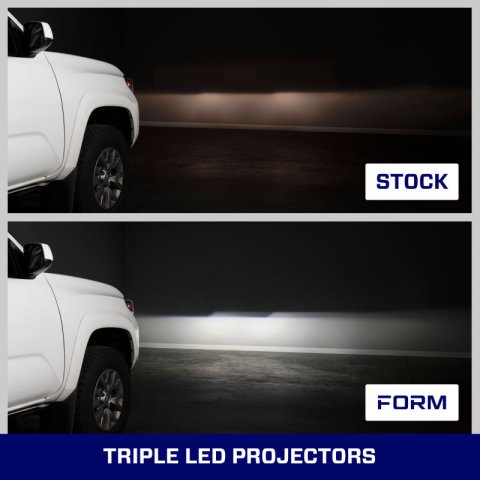 Form Lighting 2016-2023 Toyota Tacoma LED Projector Headlights with Selectable DRL (Pair) thumbnail 5