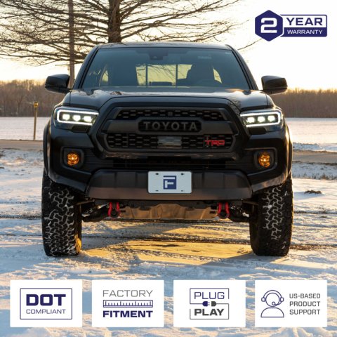 Form Lighting 2016-2023 Toyota Tacoma LED Projector Headlights with Selectable DRL (Pair) thumbnail 6