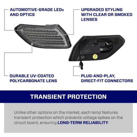 Form Lighting 2018 Wrangler JL LED Sidemarkers Clear (Pair) thumbnail 2