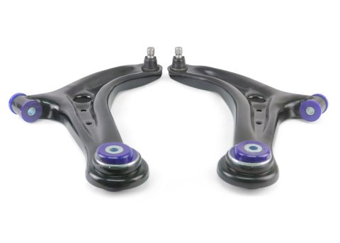 SuperPro 2011-2019 Ford Fiesta S Front Lower Control Arm Set w/ Bushings (+Caster) thumbnail 1