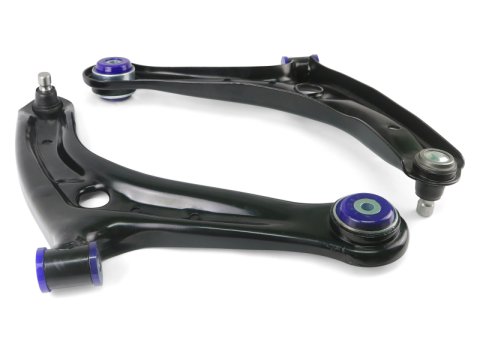 SuperPro 2011-2019 Ford Fiesta S Front Lower Control Arm Set w/ Bushings (+Caster) thumbnail 2