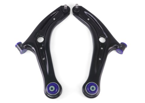SuperPro 2011-2019 Ford Fiesta S Front Lower Control Arm Set w/ Bushings (+Caster) thumbnail 3
