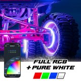XKGlow XKmax 15in LED Ultra 3-Row Wheel Ring Light Kit w/RGBW Color Chasing App Control thumbnail 4