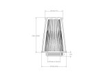 aFe POWER Universal Clamp-On Air Filter / D2 Dura-Dry Media 2-1/2in F x 5in B x 3-1/2in T x 7inH thumbnail 2