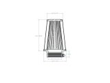 aFe POWER Universal Clamp-On Air Filter w D2 Dura-Dry Media 3in F x 5in B x 3-1/2in T x 7in H thumbnail 3
