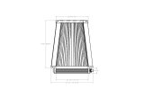 aFe Magnum FORCE Intake Replacement Air Filter w/D2 Dura-Dry Media 5-1/2inF x(10x7)inB x 7inT x 8inH thumbnail 5